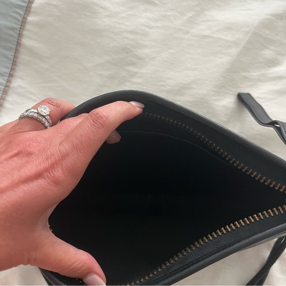 Coach Black Leather Shoulder Bag or  Wristlet with Modern Design - Picture 9 of 12